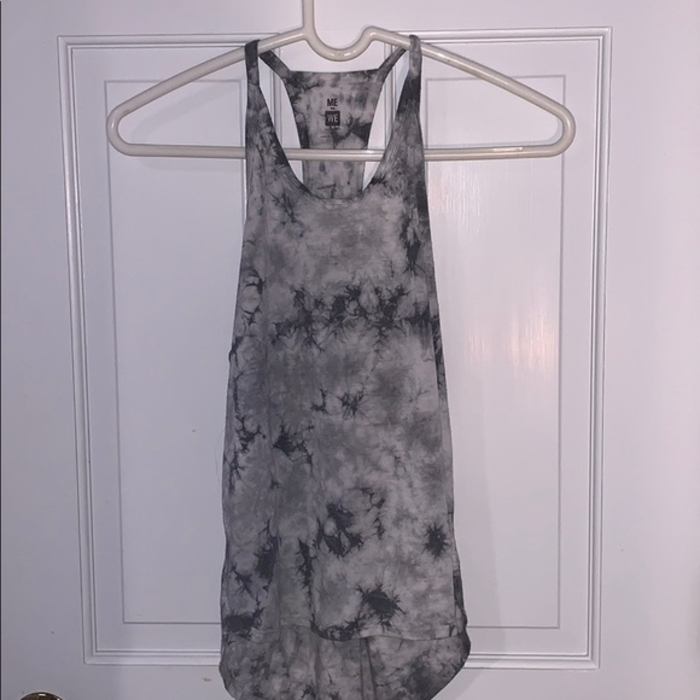 Pacsun black and white tie‎ dye halter top